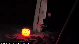 PADDLING OUT in COMPLETE DARKNESS on HALLOWEEN