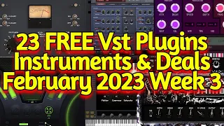 23 Best New FREE VST Plugins, Vst Instruments, Sample Packs & Plugin Deals - FEBRUARY 2023 Week 3