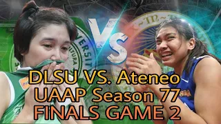 Ateneo vs. DLSU Uaap Season 77 Finals Game 2 ¦¦ Historic 16-0 SWEEP