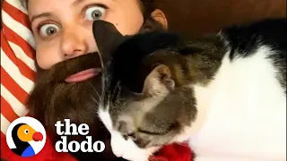 Cat Prefers Dad To Mom — So Mom Starts Wearing Fake Beards | The Dodo Soulmates