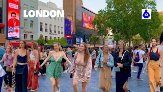 London Night Walk 🇬🇧 SOHO, Chinatown to Leicester Square | Central London Walking Tour  [4K HDR]