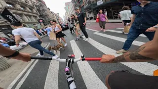 FIXED GEAR | WIDE BAR RIDING THE STREETS OF New York City (CLOSE CALL)