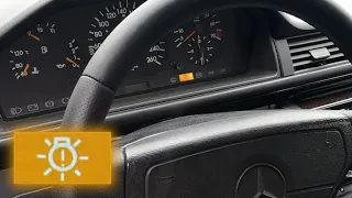 Как исправить ошибку освещения на Мерседес w124? погасить лампочку! Mercedes W124 warning light