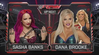 Sasha Banks Vs Dana Brooke - WWE Raw 11/07/2016 (En Español)