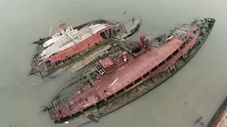 Staten Island Boat Graveyard - Hamptons Drone 4K Footage