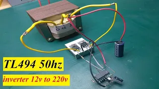 Inverter 12v to 220v 50hz | TL494 | KA7500 | 50hz