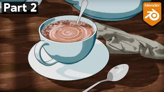 Toon Style Tea Scene - Part 2 ☕ (Blender Tutorial)