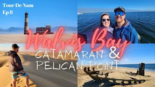 Travel Vlog: Exploring Walvis Bay on a Catamaran & Driving to Pelican Point | 🇳🇦 Tour de Nam EP8