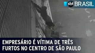 Em duas semanas, empresário é vítima de três furtos no centro de São Paulo | SBT Brasil (10/02/24)