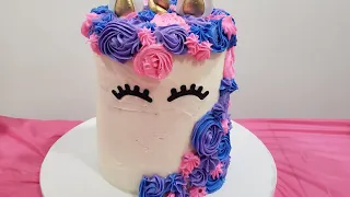 how to make a Unicorn cake from start to finish that anyone can do! #easy #cake #yummytreats