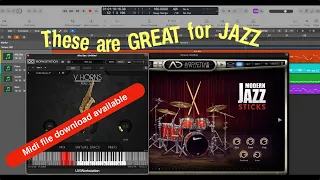 Midi JAZZ QUARTET with  - V Horns Alto Sax - Addictive Drums Modern Jazz Sticks - Keyscape - Trilian