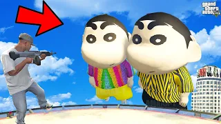 SHINCHAN & PINCHAN Met FRANKLIN First Time (Hindi) | Gta 5 mods shinchan game franklin bhaiya