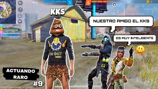 Actuando RARO en Duelo de escuadras #9 | FREE FIRE 😆