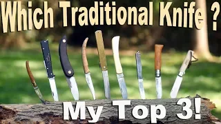 Some of the best budget Traditional Pocket Knives from around the world.  Which are My top 3?