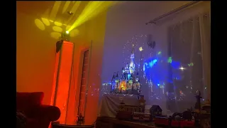 Home Light Show of "Happily Ever After" with Projection on Disney Lego Castle