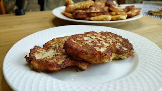 Fritters from boiled chicken