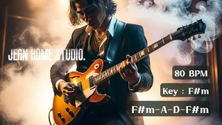 Guitar Backing Track in F#m : F#m A D F#m  80 BPM 4/4
