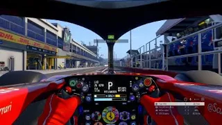 F1 2018. Canada. Race part 1. Ferrari. Cockpit view. No assist.