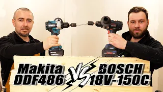 Spectacol! Bosch GSR 18V-150C VS Makita DDF486 | 150Nm vs 130Nm