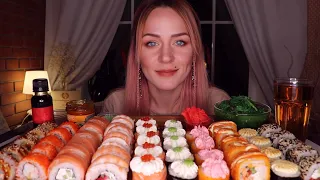 MUKBANG | РОЛЛЫ/СУШИ | SUSHI/ROLLS | не ASMR