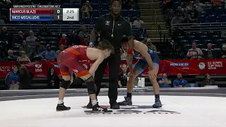 57 kg - Marcus Blaze vs Nico Megaludis - 2024 U.S. Olympic Wrestling Trials