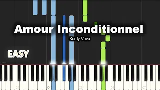 Kerdy Vuvu - Amour Inconditionnel | EASY PIANO TUTORIAL BY Extreme Midi