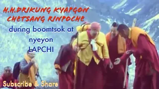 His Holiness drikung Chetsang  Rinpoche and His Eminence Nubpa Rinpoche in Lapchi