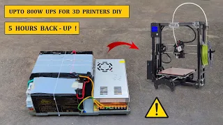 Make 110v / 220v to 24v UPS for 3D Printer DIY - 5 MORE HOURS IN POWER OUTAGE !