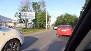 ДТП в Лахте, Toyota RAV4  врезался в затормозивший у пешеходника Hyundai Getz