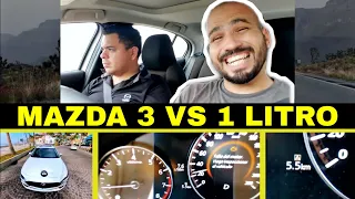 PRUEBAS DE CONSUMO: MAZDA 3 VS 1 LITRO DE GASOLINA!