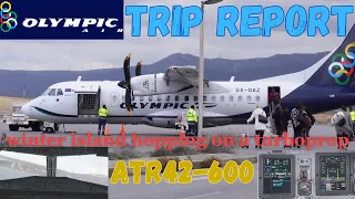 TRIP REPORT | Olympic Air ATR 42 | Sitia-kasos-karpathos-Rhodes 🇬🇷