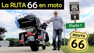 #01 🛵 La RUTA 66 en moto 🤩 Salida desde Chicago, Illinois. Visita al Motorhome más HIPPIE de USA!