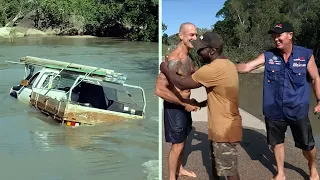 🔥 DISASTER IN CAPE YORK! Emergency rescue of submerged ute & trailer!! (Archer River)