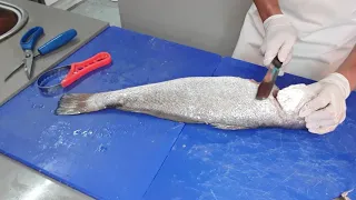 How to fillet a fresh Kabeljou  Stilbaai vismark - How to fillet a fish.