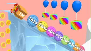 happy cube 2048 vs rolling balls swallowing Gameplay Walkthrough New Update part #7