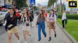 Street Evening Tour - Relaxing, Enjoying, Phnom Penh Walk 2023 | Cambodia [4K]