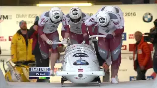 Bobsleigh World Championship: Oskars Melbardis wins first four-man gold for Latvia