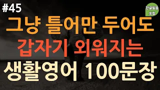 [ch45. 쉬운생활영어 100문장] 억지로 외우지 마세요 | 미국인이 매일 쓰는 짧고 유용한 영어 표현 | 이동 시 부담없이 틀어 놓기만 하세요 | 4회 반복 | 한글발음 포함