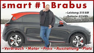 smart #1 Brabus - Mehr als 428 PS und ein neues Design? Reichweite Laden Test Review Deutsch 2024