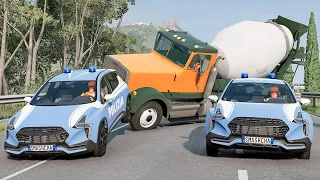 Police Car Chases Marathon #1 - BeamNG DRIVE | SmashChan