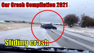 Snow Car Crash Compilation 2021 #142 February road rage dash cam