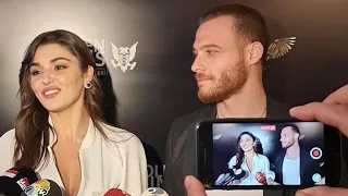 ''My everything depends of Hande!'' ❤️ Kerem Bursin and Hande Ercel at Golden Awards - English Sub