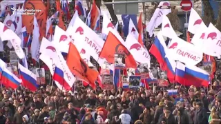 Thousands March In Moscow To Commemorate Slain Kremlin Critic Nemtsov