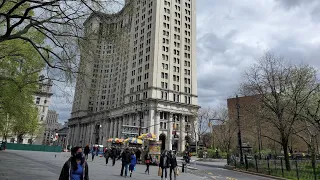 NYC LIVE Exploring Manhattan & Brooklyn : City Hall to Red Hook to Times Square (April 17, 2021)