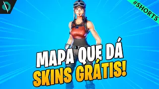 Pegue uma SKIN GRÁTIS neste MAPA SECRETO do Fortnite 🤯❤️‍🔥 #shorts