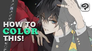 How to Color ● Full Digital Art Shading Process - Tutorial [Clip Studio Paint 2023]