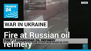 Fire at Russian oil refinery after alleged drone attack • FRANCE 24 English