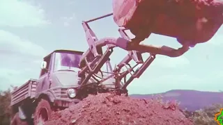 "Modern working methods with the Unimog: earthmoving" - historical advertising film by Mercedes-Benz