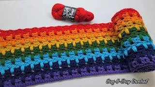 Easy Crochet Cat Stitch Wrap| Easy crochet Shawl | Bag O Day Crochet Tutorial
