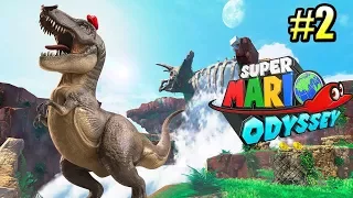 Super Mario Odyssey {Switch} прохождение часть 2 — ВЕРХОМ На ДИНОЗАВРЕ